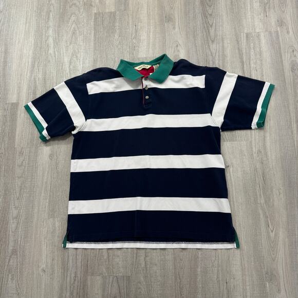 Eddie Bauer Other - Vintage Eddie Bauer Colorblock Striped Polo Shirt Mens Extra Large XL 90s Preppy